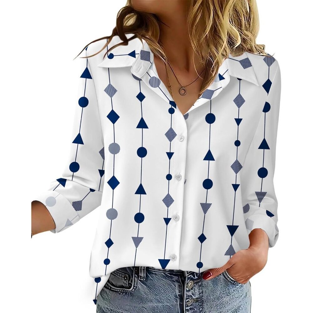 Blouse for Women Dressy Long Sleeve Button Down Shirts Business Casual Outfit Li